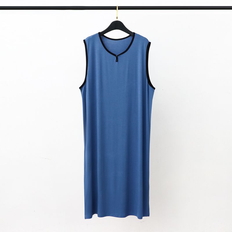 Lazy Time Herren-Modal-Langmantel | Tanktop-Design, lockere Passform, ein Muss für die Freizeit zu Hause-L_voghion.com