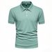 Schnelltrocknendes Sommer-Poloshirt für Herren in Übergröße, lässig, atmungsaktiv, doppelseitig, kurzärmelig, einfarbig_voghion.com