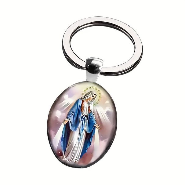 Fashion Oval Angel Keychain, Unisex, Suitable For Gifting To Partners, Family, Couples_voghion.com