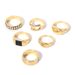 High-Quality Jewelry Gold-Plated Alloy Ring Set Niche Design Stackable Ins Style Rings For Women_voghion.com