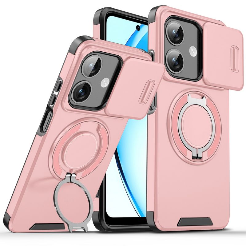Sliding Camera Protects Phone Case For A3x A3 A40 A60 A60m OPPO 13F Reno 13 Pro Reno13 Metal Bracket Red Cover_voghion.com