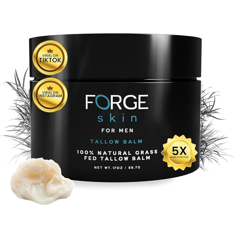 Forge Men's Wrinkle Defense Beef Tallow Balm Herren Hautpflegecreme Feuchtigkeitscreme fürs Gesicht Feuchtigkeitscreme fürs Gesicht aus Rindertalg_voghion.com