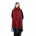 Simple Frame Solid Color Scarf Women's Warm Imitation Cashmere Fringed Scarf Autumn And Winter Contrasting Color Scarf Cold Protection Shawl_voghion.com
