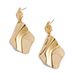 Unique Wrinkled Pendant High-end Geometric Exaggerated Earrings_voghion.com