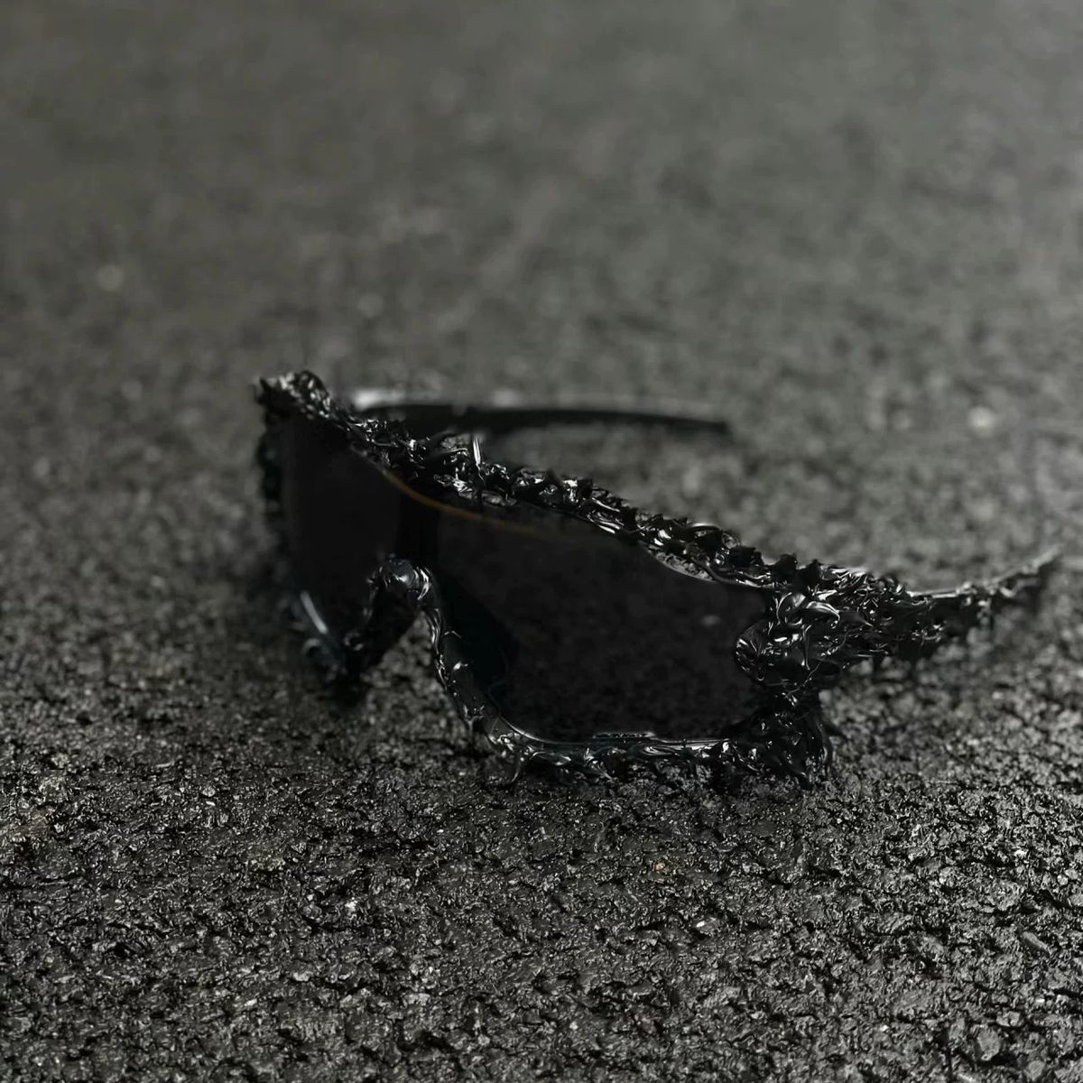 Cross Border New European And American Personality Drop Glue Soft Nail Sunglasses Hip Hop Street Dark Series Men's Cyberpunk Sunglasses_voghion.com