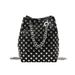 Stylish Punk-Inspired Bucket Shoulder Bag With Chain Strap & Rivet Detailing - Medium Size PU Leather Crossbody Bag For Women_voghion.com