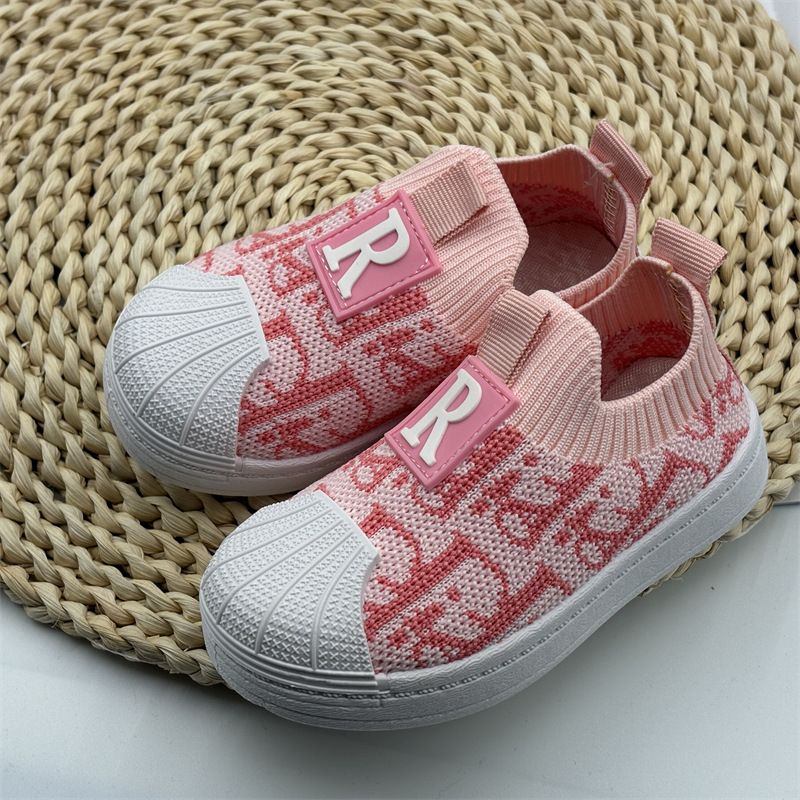 Canvas Shoes Lazy One Step Middle and Big Children's Walking Boys' Running Shoes, Mesh Surface Breathable_voghion.com