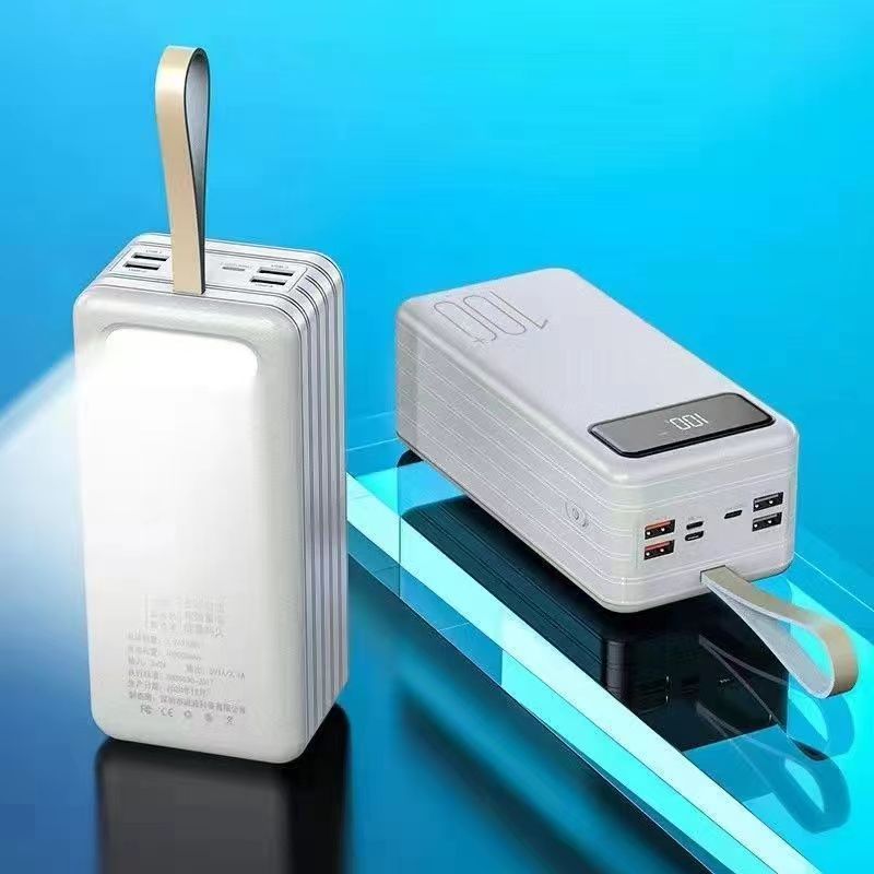 Power Bank 66 W Super Flash Charging Szybkie ładowanie 100 000 mAh Duża pojemność Power Bank z wbudowanym przewodem Cyfrowy wyświetlacz Mobilny Power Bank_voghion.com