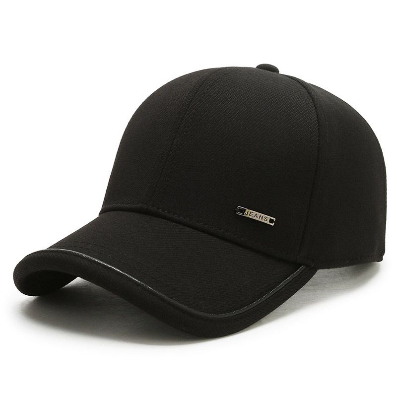 Baseball cap middle-aged and elderly men's warm plus velvet cap sunscreen sunscreen simple fashion cap_voghion.com