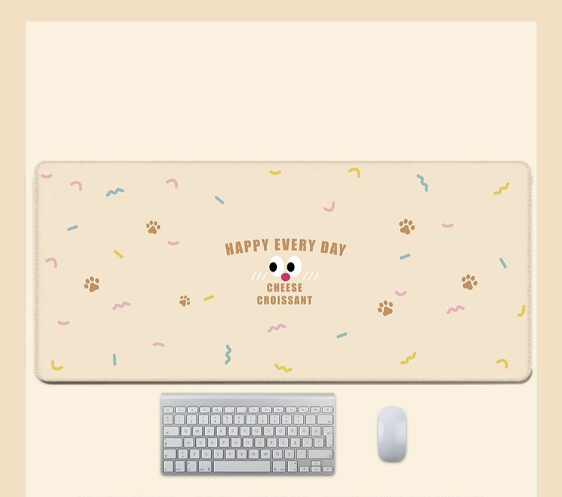 Buntes süßes Cartoon-Dopamin-Mauspad, extra groß, für Computer, Schreibtisch, Gaming, Büro, Tastaturmatte_voghion.com
