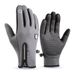 Unisex Touchscreen Winter Gloves – Windproof & Water-Resistant Motorcycle Gloves With Fleece Lining (Anti-Slip Grip, Upgraded Zipper Design)_voghion.com