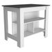 Rockaway 3-Shelf Kitchen Island White And Onix_voghion.com