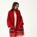 Pocket-Lined Thick Knit Women's Shawl Warm Cape 2025 Fall/Winter New_voghion.com