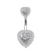 Piercing per ombelico con pietra preziosa in zirconia cubica, anallergico, in acciaio inossidabile, con bottone, diametro 6 mm, a forma di cuore, per donne e ragazze, regalo_voghion.com