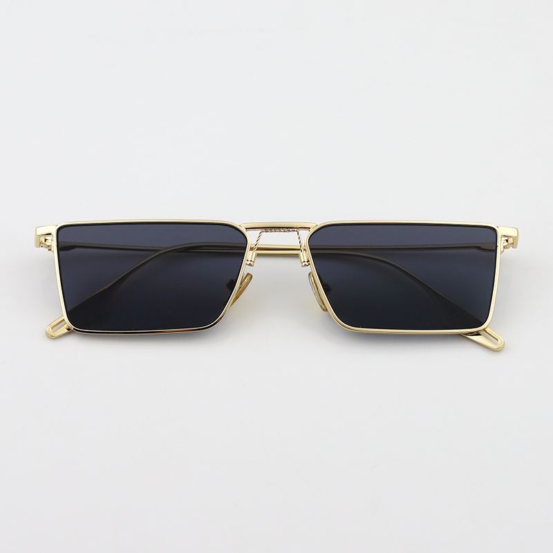 Retro Quadratische Sonnenbrille mit schmalem Rahmen Damen Sonnenbrille mit kleinem Rahmen und kleinem Gesicht Grün_voghion.com