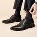 Euro Step Top Layer Rindsleder Handgefertigte neue Brogue Carved Business Formal Leder Herren Spitzschuh Jugend Derby Schuhe Trendy_voghion.com