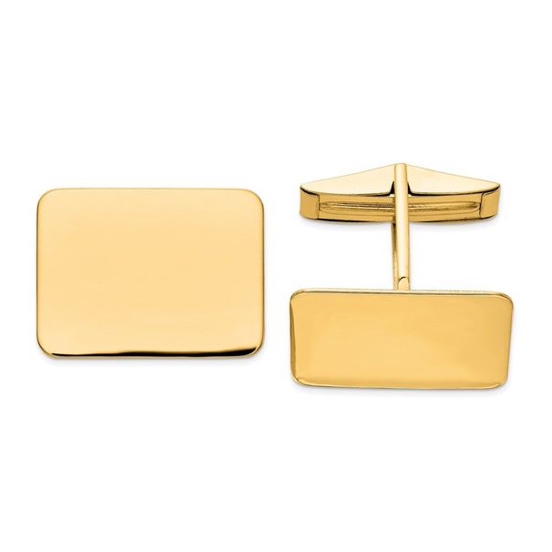 14K Men's Rectangular Cuff Links_voghion.com