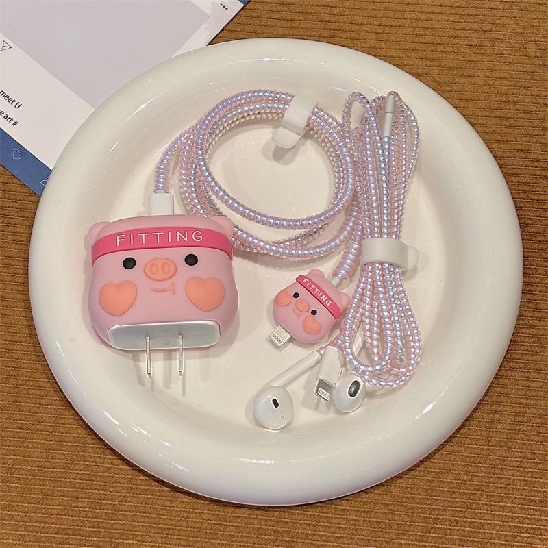 Cute Pig 16/15 Charger Cable Protector Suitable For 14 Wrap Cord 13 Anti-Breakage 20W Head_voghion.com