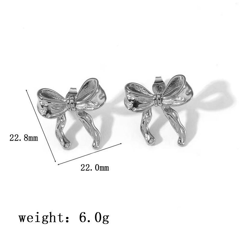 【 Neues Produkt 】 Ohrringe mit Schnalle aus rostfreiem Titanstahl im Ins-Stil, vergoldeter, lichtechter Schmuck_voghion.com