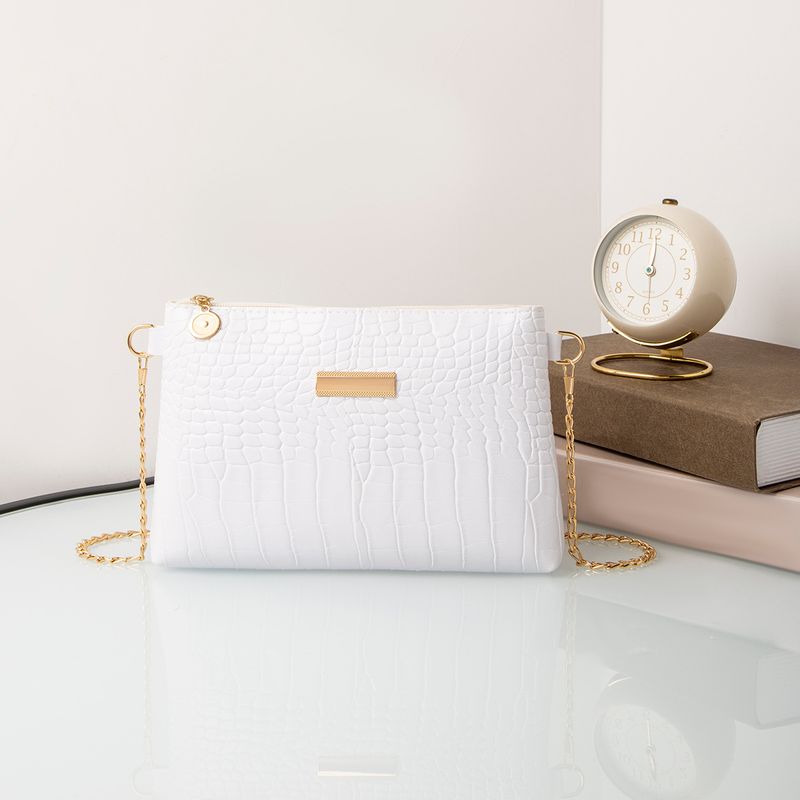 Nuove borse da donna - Borsa a tracolla classica con tracolla a catena e stampa coccodrillo (piccola borsa a tracolla quadrata, elegante e alla moda)_voghion.com