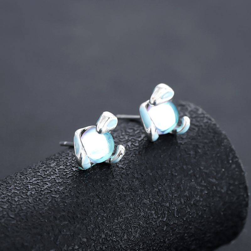 Medusa Ice Blue Eye Earrings M With Personalized Design, Exquisite Temperamt, Fashion And Simple Accessories For_voghion.com