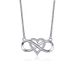 Minimalist New Knot Necklace: Figure - 8 Heart Cross Clavicle Chain_voghion.com