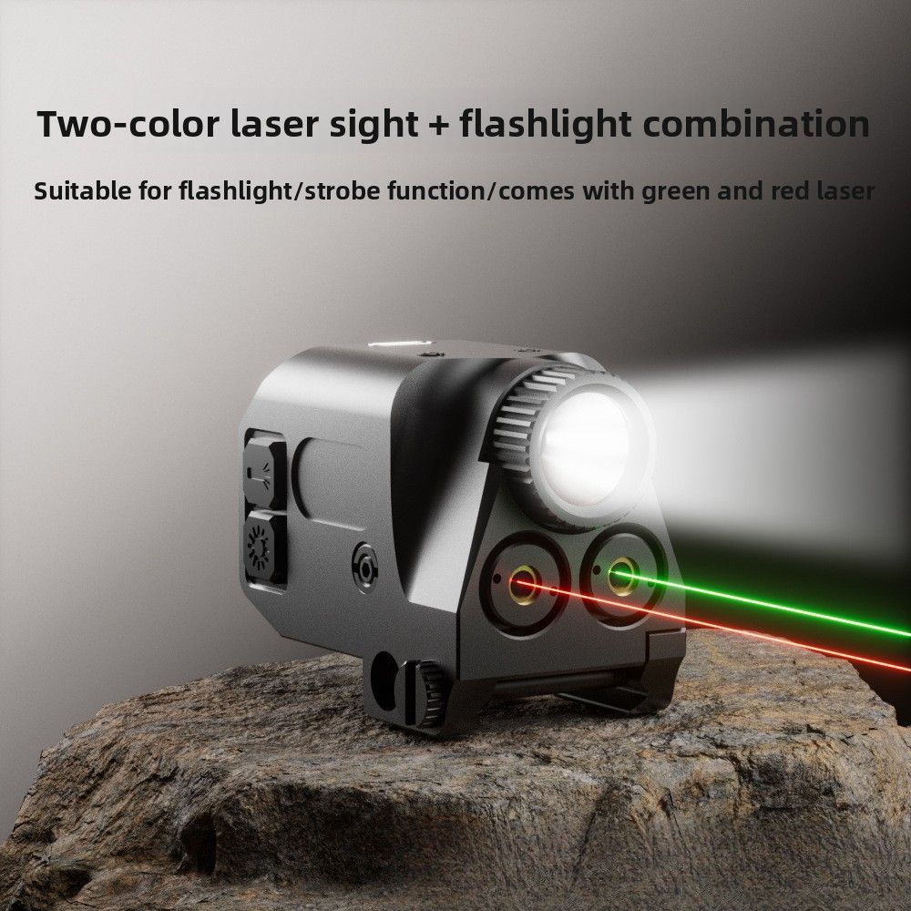 Mira láser bicolor metálica 1077, flash de alta precisión, montaje inferior, linterna infrarroja Glock G17_voghion.com