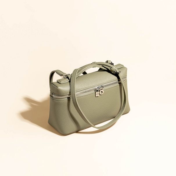 LP19 lunch box women's crossbody leather small bag, high-end and exquisite handbag for women_voghion.com