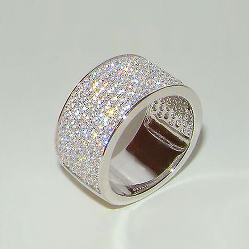 Cao Shi's New Bold Wide Edition Full Men's Diamond Fashion Light Luxury Style Wedding Ring_voghion.com