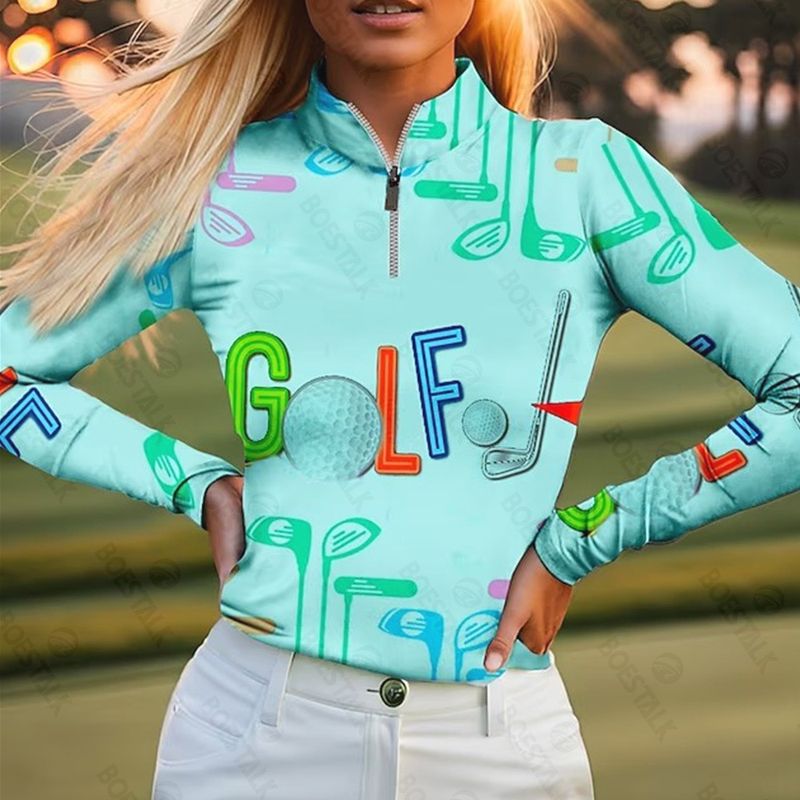 Women clothing GOLF spring and autumn sportswear quick-drying breathable shirt, mtb polo club_voghion.com