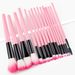 Ensemble de pinceaux de maquillage roses 16 pièces, pinceaux de maquillage, pinceaux à cils_voghion.com