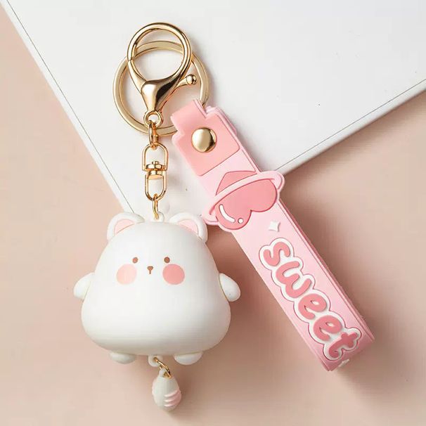 Porte-clés chaton mignon, exquis, chat siamois, chaîne de voiture, unisexe, dessin animé, pendentif pour sac à dos, couple, célébrités d'Internet_voghion.com