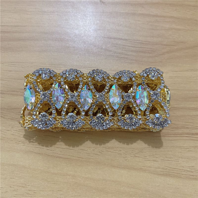 Collana con catena da tennis a fila singola con strass a forma di goccia d'acqua, gioielli hip hop_voghion.com