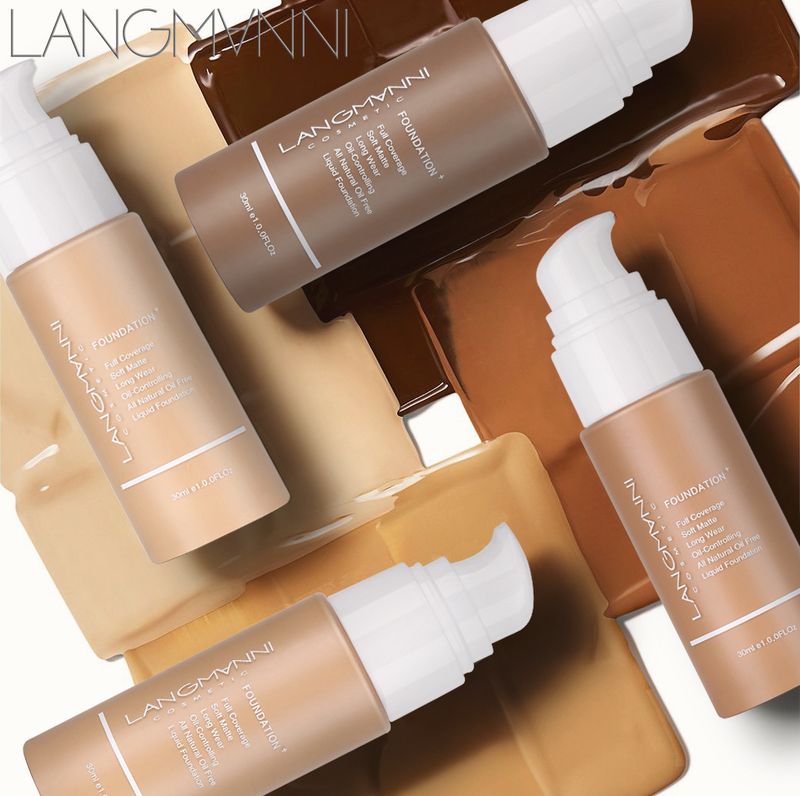 Liquid Foundation Matte Oil Control Concealer Foundation Make-up_voghion.com