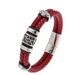 Men's Hip Hop Beaded Double Circle Leather Bracelet Woven Leather Fashion Men's Bracelet_voghion.com