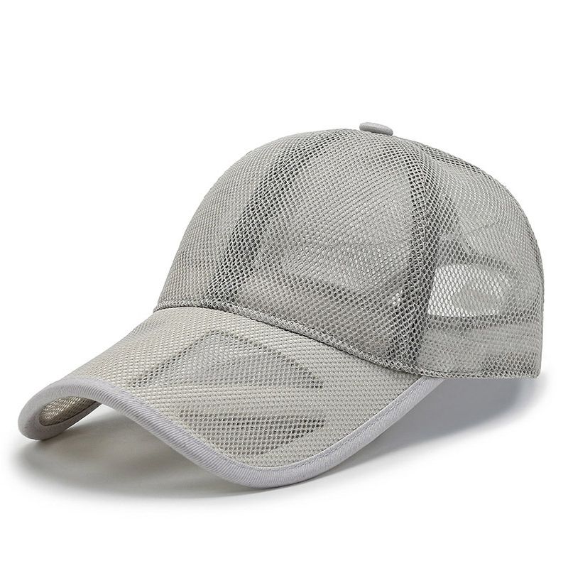 Casquette de baseball unisexe en maille demi-maille à séchage rapide avec motif de feuilles de jungle et camouflage pour homme et femme_voghion.com