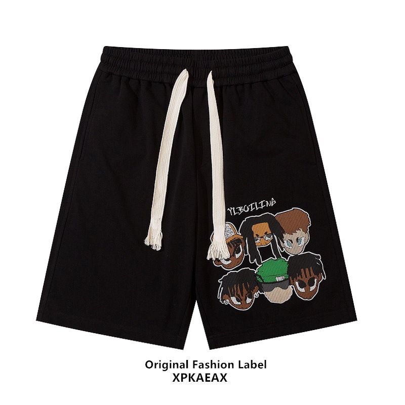 Short de rue pour hommes, pantalon tendance, pantalon cinq-quarts, pantalon de plage décontracté, pantalon d'été polyvalent, respirant et confortable_voghion.com