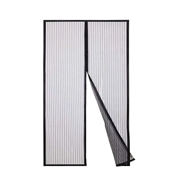 Heavy Duty Magnetic Screen Door Mesh Curtain Mosquito Net Bug Hands Free Partition Mute Striped Door Curtain Bedroom Ventilation_voghion.com
