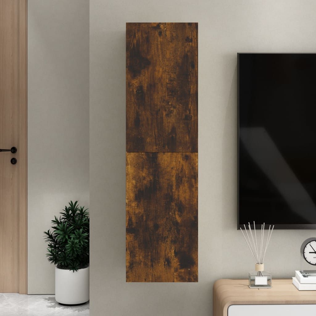 TV-Wandschrank Räuchereiche 30,5x30x110 cm_voghion.com