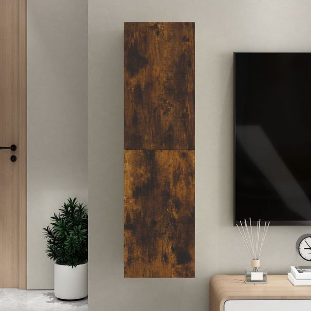 TV-Wandschrank Räuchereiche 30,5x30x110 cm_voghion.com