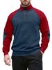 Camicia Henley in velluto a coste da uomo – Pullover slim fit con collo alto e finiture a contrasto per uno stile casual elegante_voghion.com