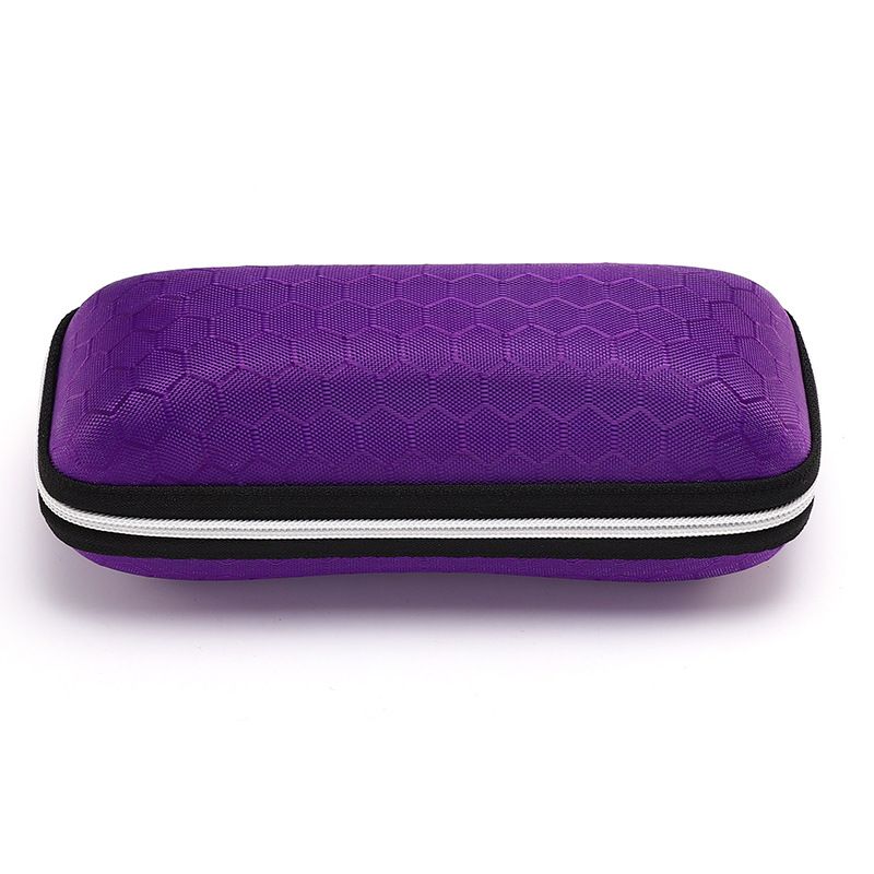 Unisex Honeycomb zipper glasses case Flat myopia sunglasses case Portable fashion presbyopia EVA zipper case sunglasses case_voghion.com