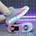Heelys Rechargeable Light-Up Shoes LED Light Children Adult Roller Skates With Wheels Rotating Button_voghion.com