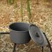 Large Camping Cookware Set - Outdoor Hanging Pot & Non-Stick Soup Pan (Portable & Multi-Functional) - BBQ Picnic & Backpacking Essentials_voghion.com