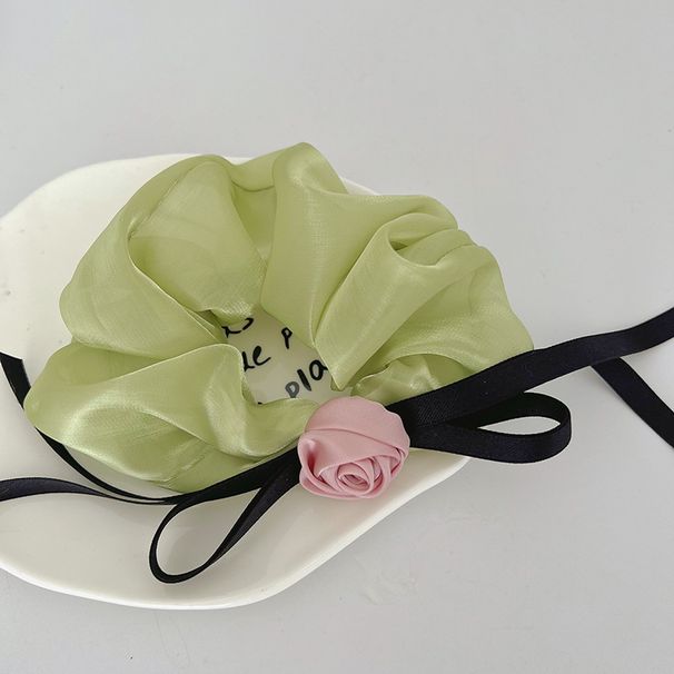 Naisten hiustarvikkeet Pääkukka Korkealuokkaiset hiustarvikkeet Paksusuolen hiussormus päähine Verkko Punainen ruusu hiusköysi_voghion.com