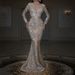 Mermaid V Necequins Fir Fraen Elegant Formell Party Maxi Long Prom Kleed Owend Kleed_voghion.com