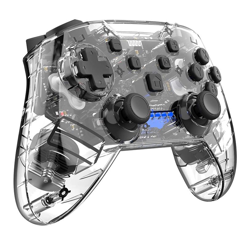 Kabelloser transparenter Switch Pro-Controller für Nintendo Switch, einstellbares Turbo-Vibration-Motion-Gyro-Ergonomisches Gamepad_voghion.com