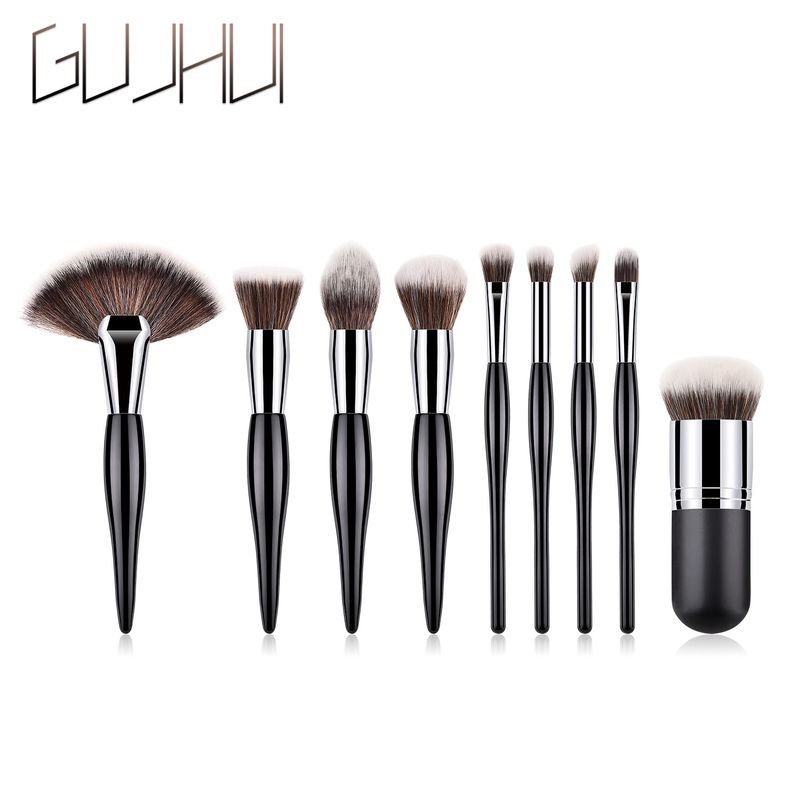 9 pcs makeup brushes, makeup tools, powder brush, eye shadow brush, little pregnant belly, little chubby set GUJHUI_voghion.com