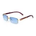 designer sunglasses Eyeglasses frames wood temples with Metal Frameless Full Rim Semi Rimless rectangular shape for men_voghion.com