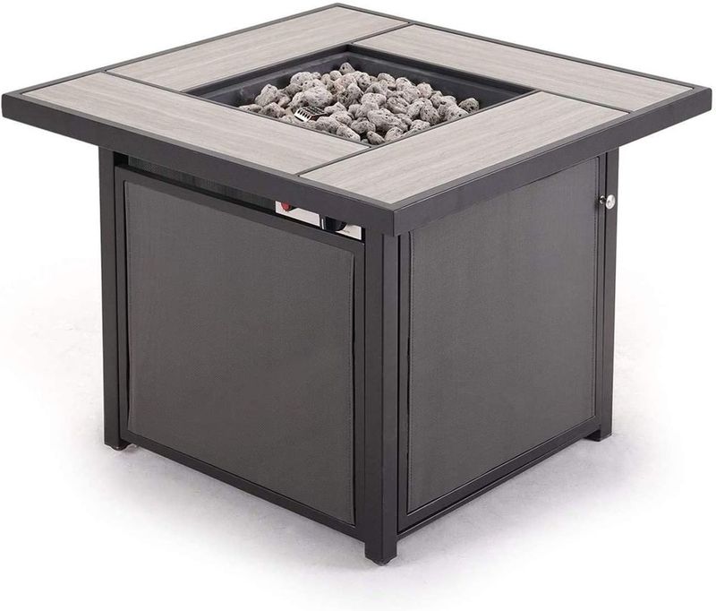 Outdoor 32' Propane Gas Fire Pit Table_voghion.com